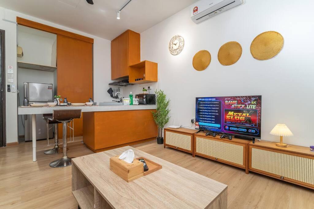Pangsapuri Relaxing Muji Retreat With Jacuzzi, Retro Games, Mrt *